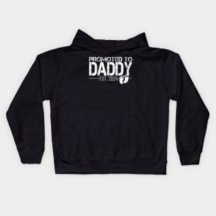 Promoted To Daddy Est 2024 Kids Hoodie